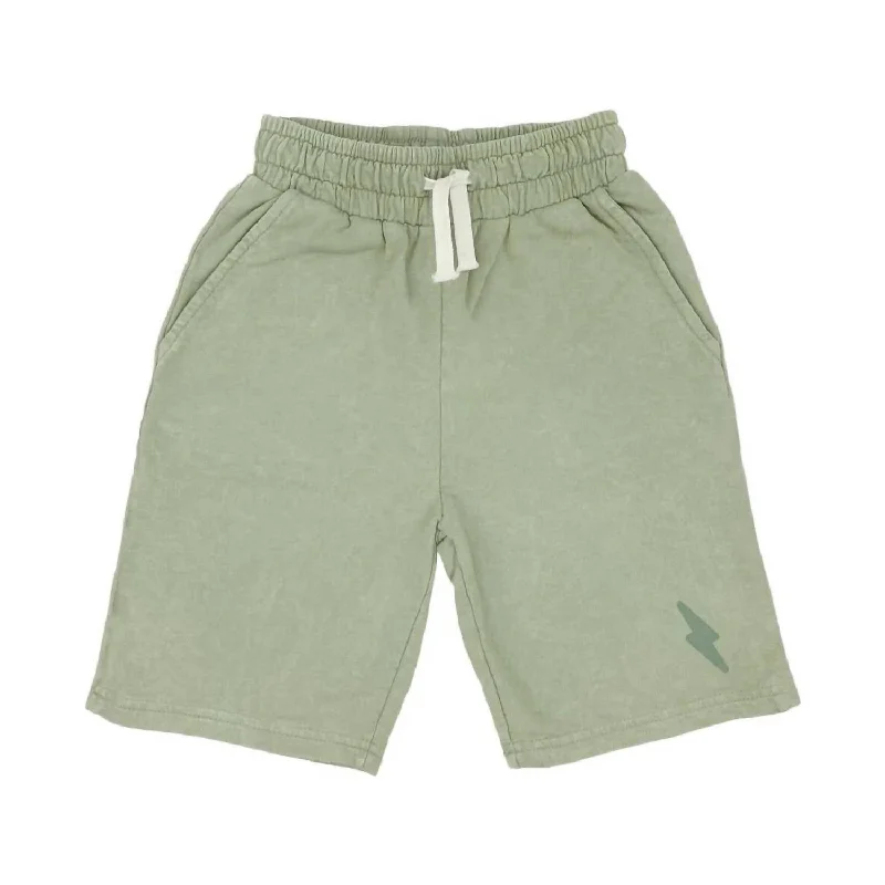 Boys' Sweat Shorts In Vintage Green Sharp Men's Italian