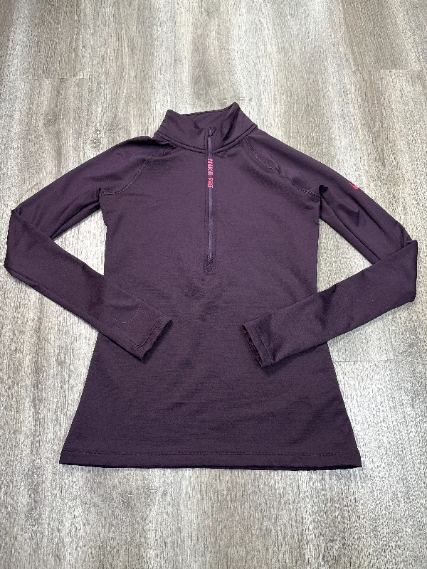 Sweatshirt Collar By Nike Apparel In Maroon, Size: M