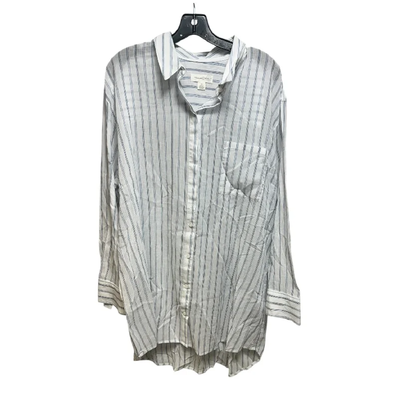 Top Long Sleeve By Treasure And Bond In Striped Pattern, Size: 2x Modern Men's Tech