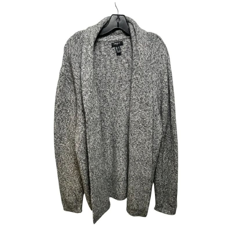 Sweater Cardigan By Forever 21 In Grey, Size: L Practical Men's Quick