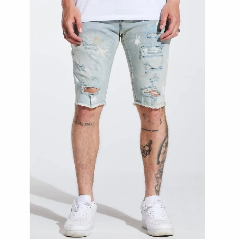 Men's Philips Short In Blue Modern Men's Geometric