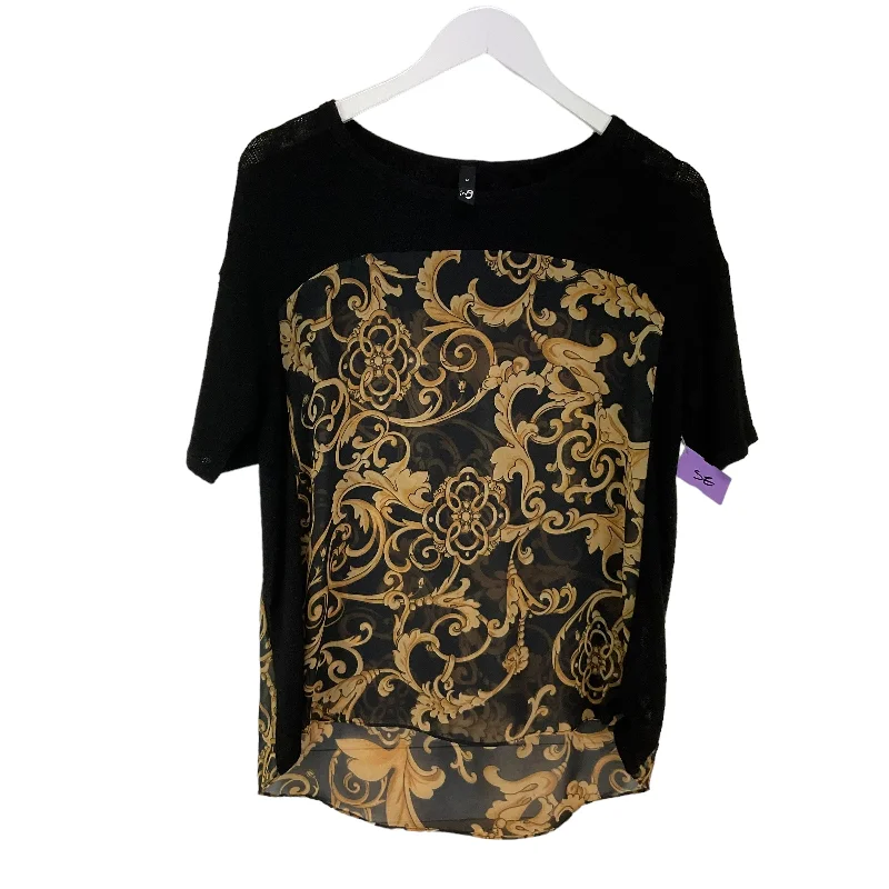 Black Top Short Sleeve Ing, Size M Dynamic Men's Moto