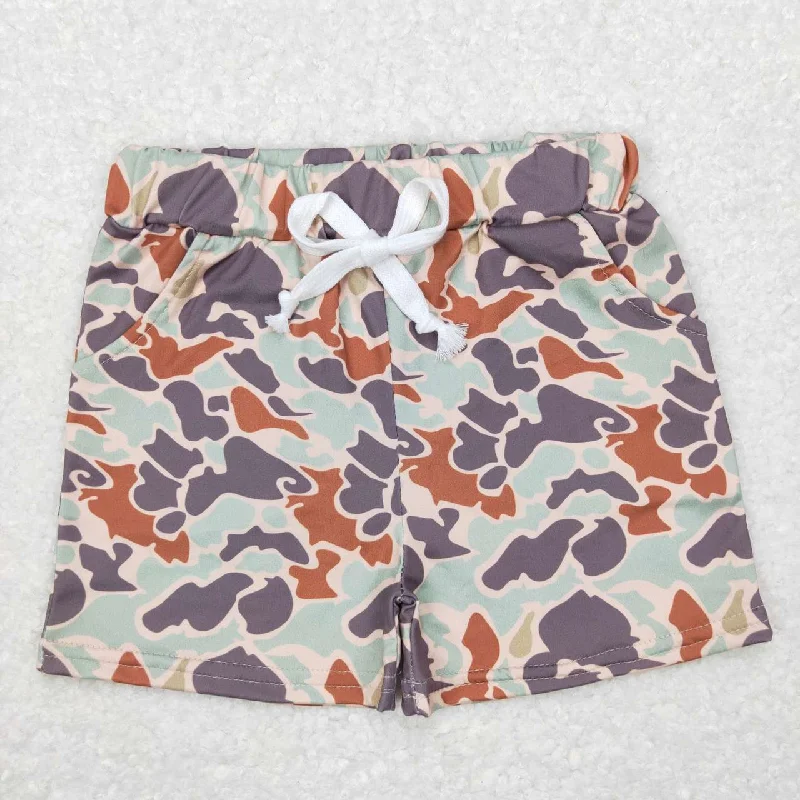 SS0138 Green Camo   Boys Shorts Pants