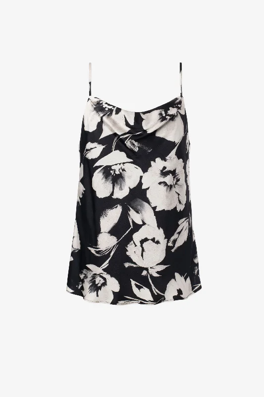 Printed cowl nec cami Laid