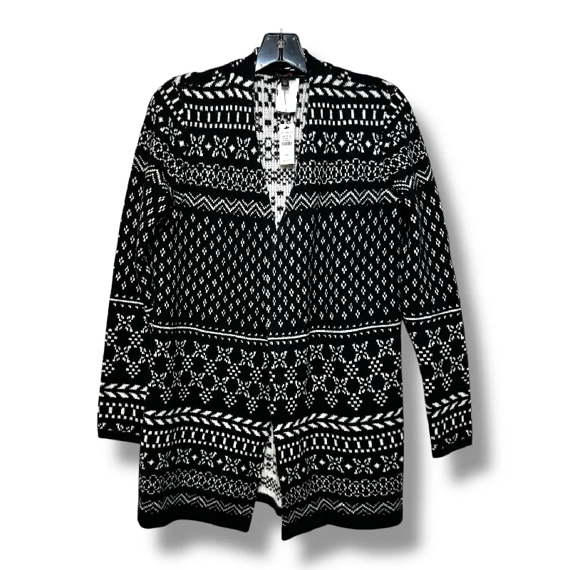 Cardigan By Talbots In Black & White, Size: Xs Trendy Men's Scandinavian