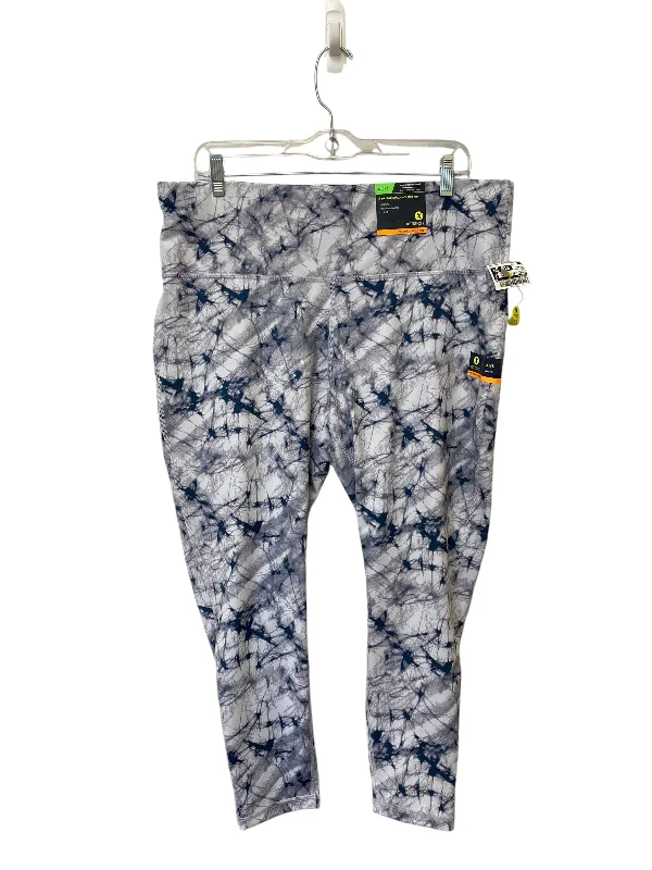 Athletic Leggings By Xersion In Tie Dye Print, Size: Xxl Artistic Men's Avant