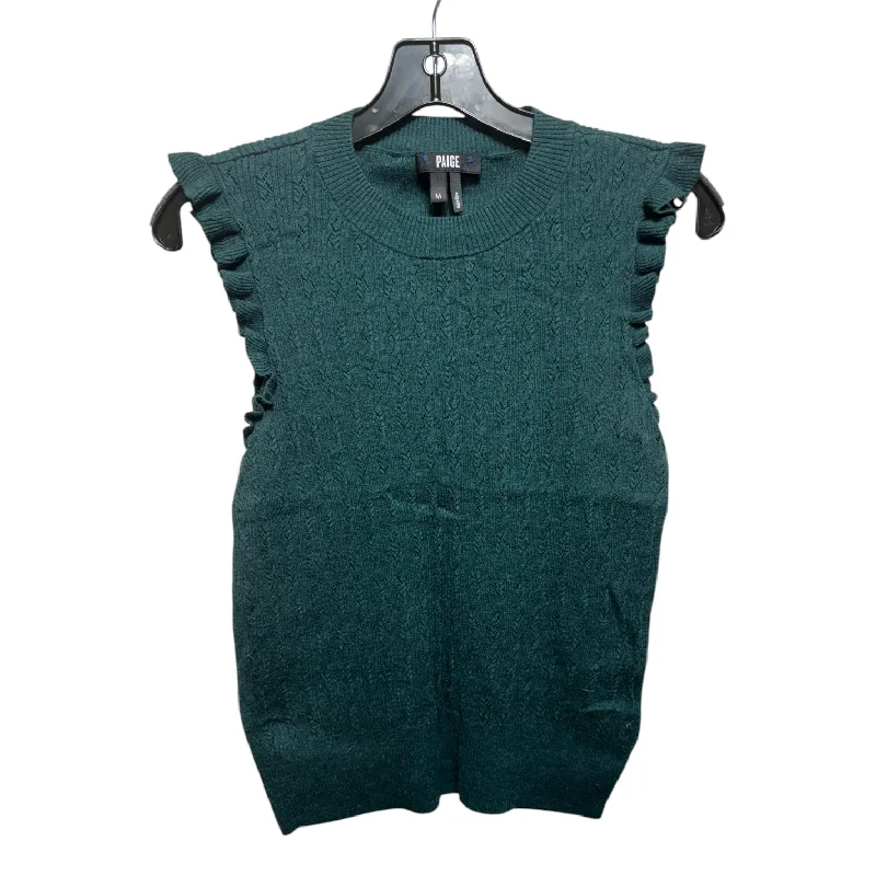Knit Top Sleeveless By Paige In Green, Size: M Modern Men's 