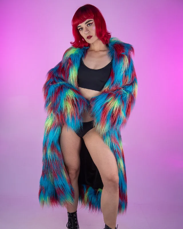 Wild Nights Unisex Faux Fur Coat Dapper Men's 1920S