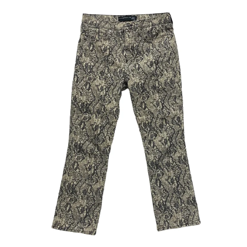Snakeskin Print Jeans Designer Veronica Beard, Size 8 Traditional Men's Country