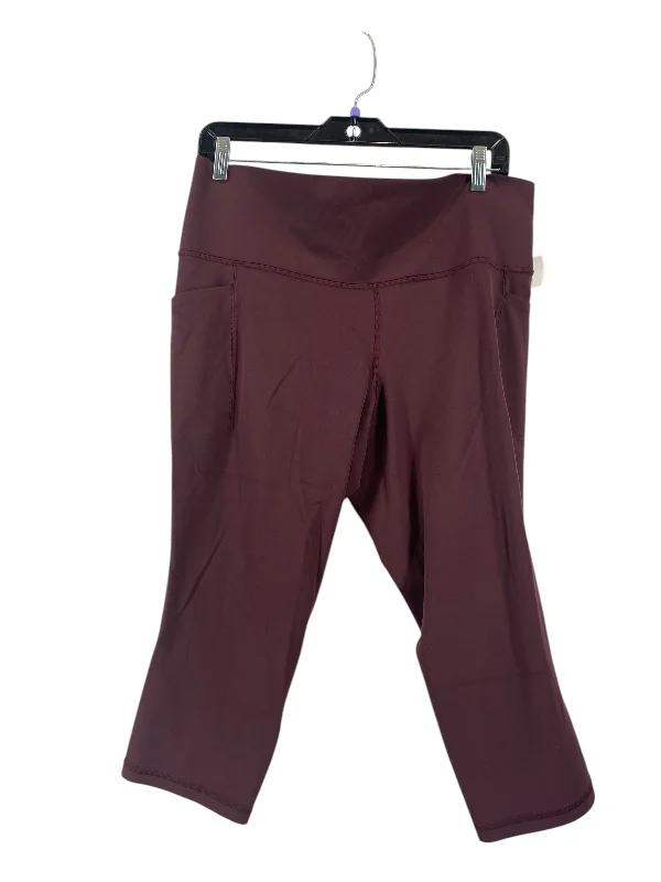 Athletic Leggings By Athleta In Maroon, Size: Xl Refined Men's European