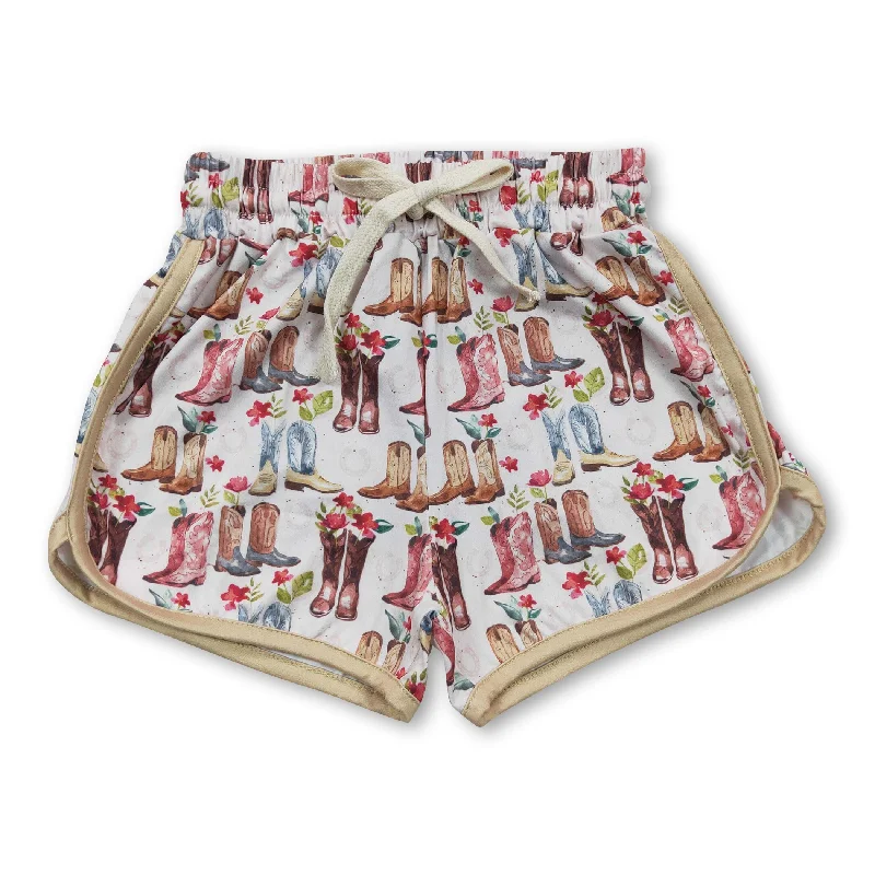 Boots floral baby girls summer shorts