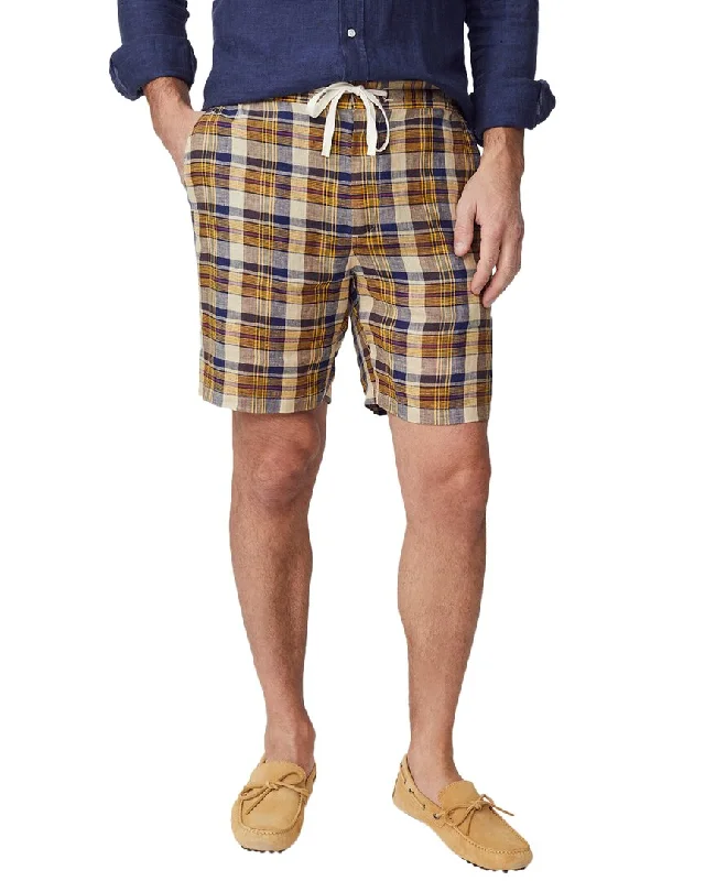 J.McLaughlin Plaid Griffin Linen Short Refined Men's Classic 