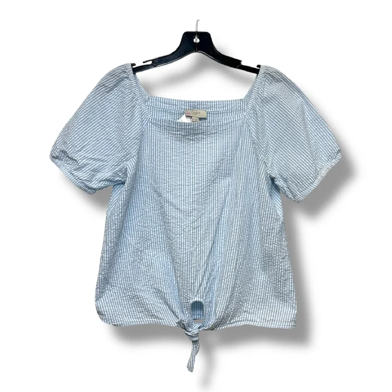 Top Short Sleeve By Loft O In Light Blue, Size: S Trendy Men's Oversized