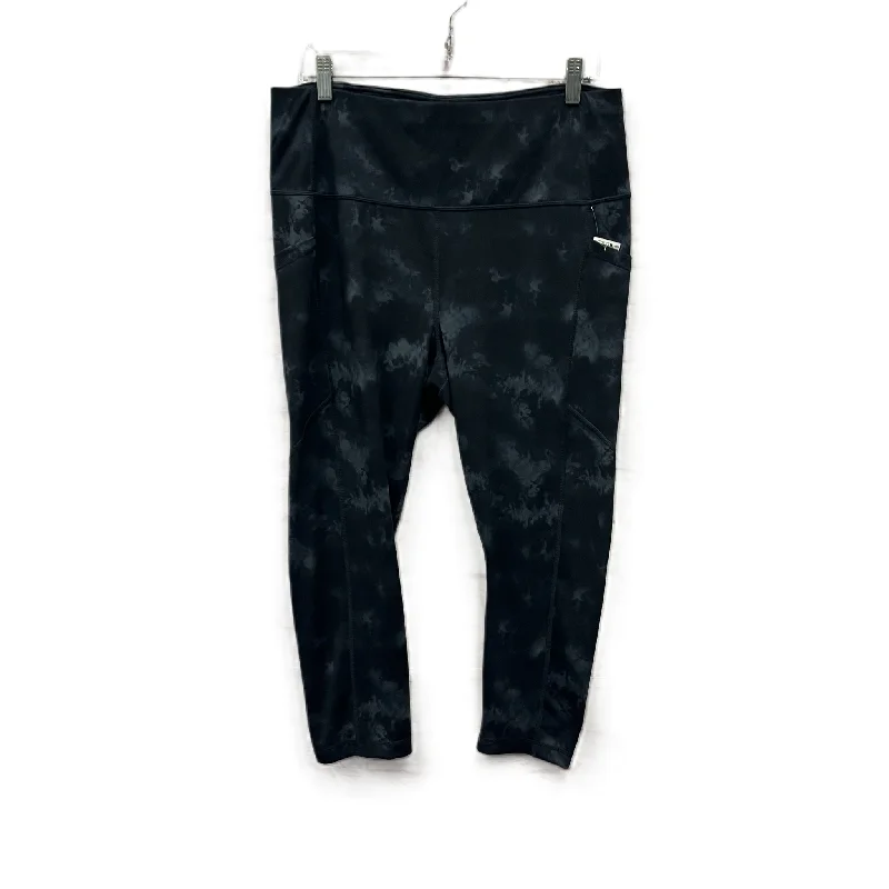 Athletic Leggings By Yogalicious In Grey, Size: 1x Streetwear Style