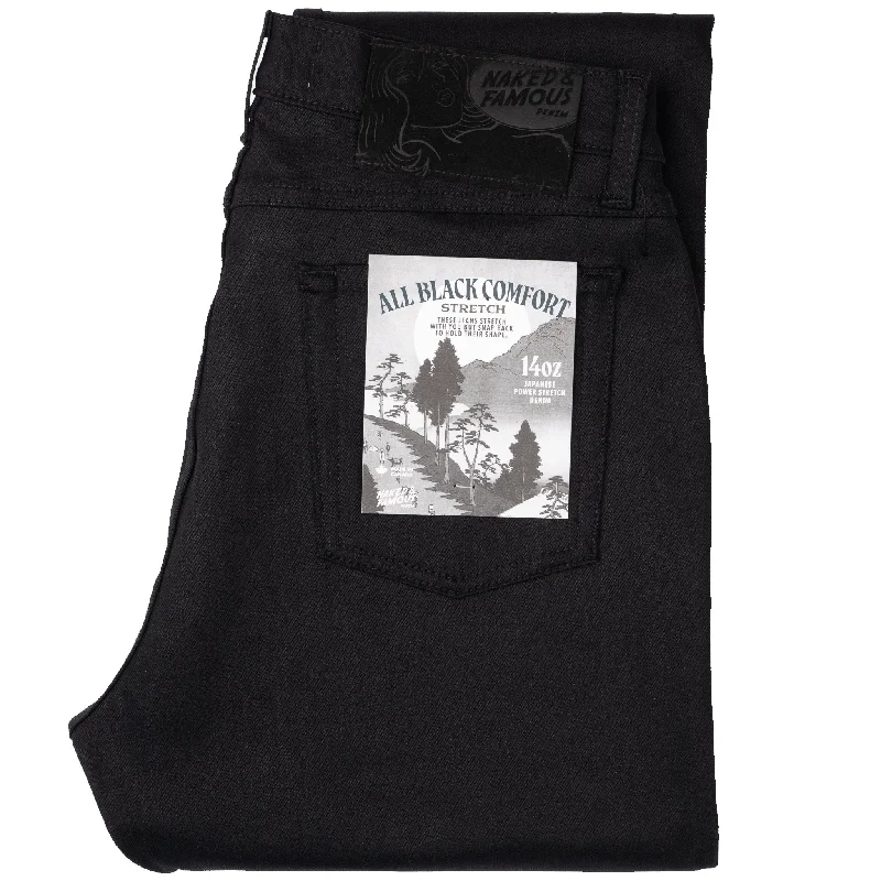 Weird Guy - All Black Comfort Stretch Sleek Men's Metallic