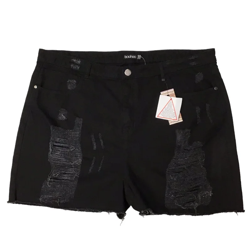Shorts By Boohoo Boutique In Black, Size: 1x Preppy Men's College