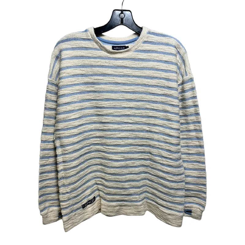 Sweater By Southern Marsh In Striped Pattern, Size: M Cozy Men's Sherpa