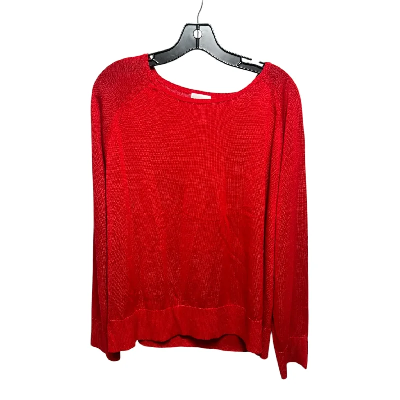 Top Long Sleeve By H&m In Red, Size: Xl Dynamic Men's Moto