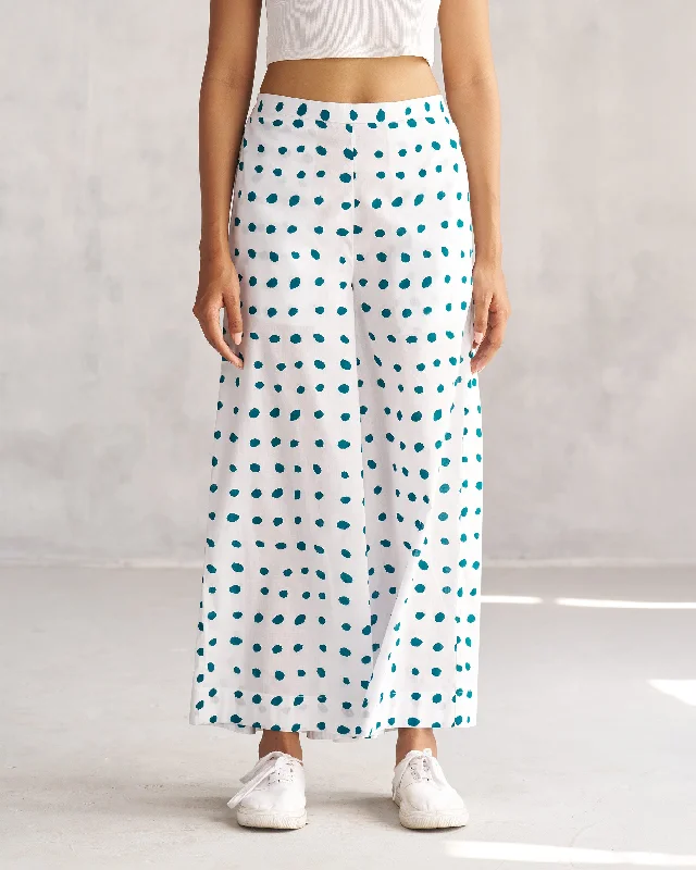 Basic Pyjamas - White & Teal Tssxnb Artistic Men's Hand