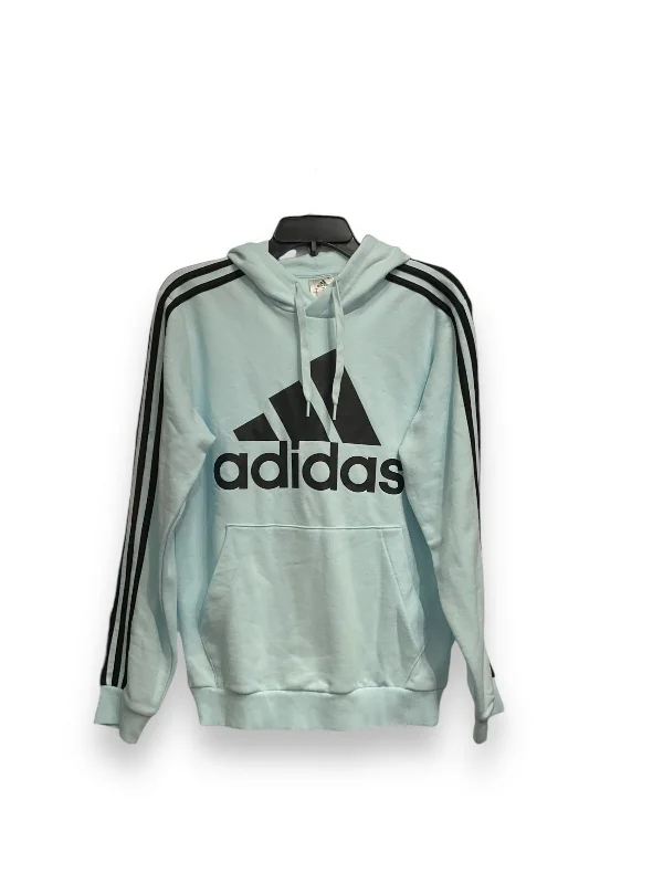 Sweatshirt Hoodie By Adidas In Blue, Size: S