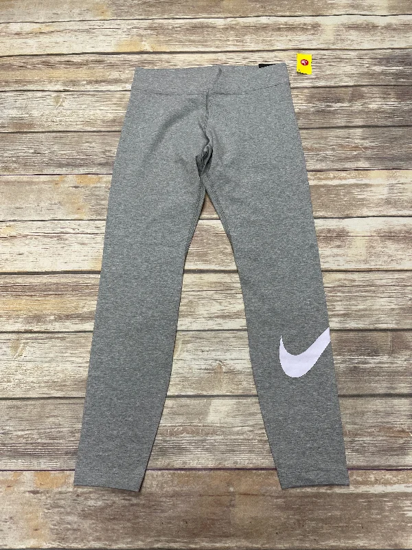 Athletic Leggings By Nike In Grey, Size: M Monochromatic Office Style