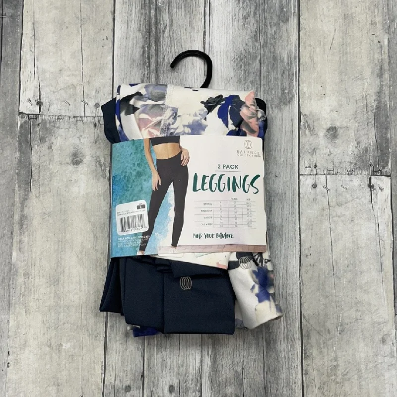 Balance Collective 2 Pack Leggings Floral Grey Large New Modern Men's 