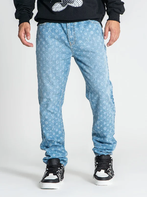 Light Blue Mania Straight Leg Sharp Men's Italian