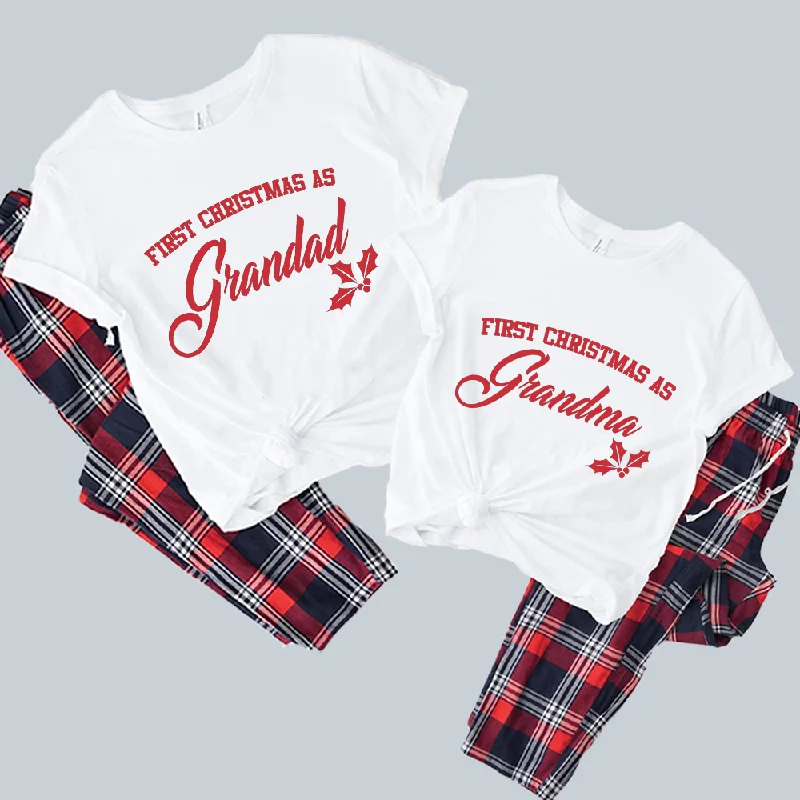 First Grandparents Christmas T-Shirt & Yuletide Pyjama Set