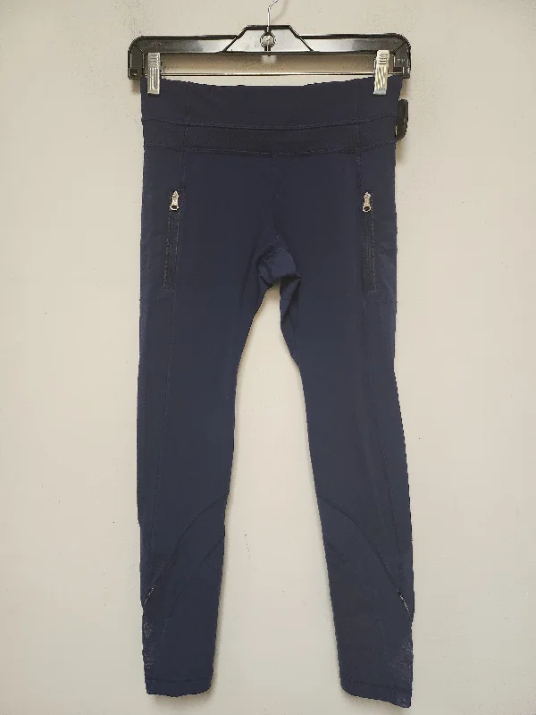 Athletic Leggings By Lululemon In Blue, Size: 4 Cool Men's Skate
