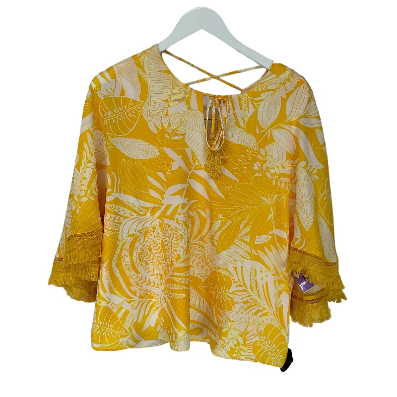 Yellow Top Short Sleeve Jade, Size S Adventure