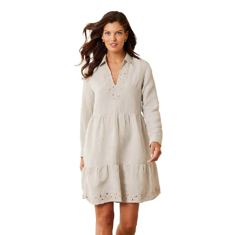 Tommy Bahama Womens St. Lucia Embroidered Collar Dress Coverup - Twill* Artistic Men's Hand
