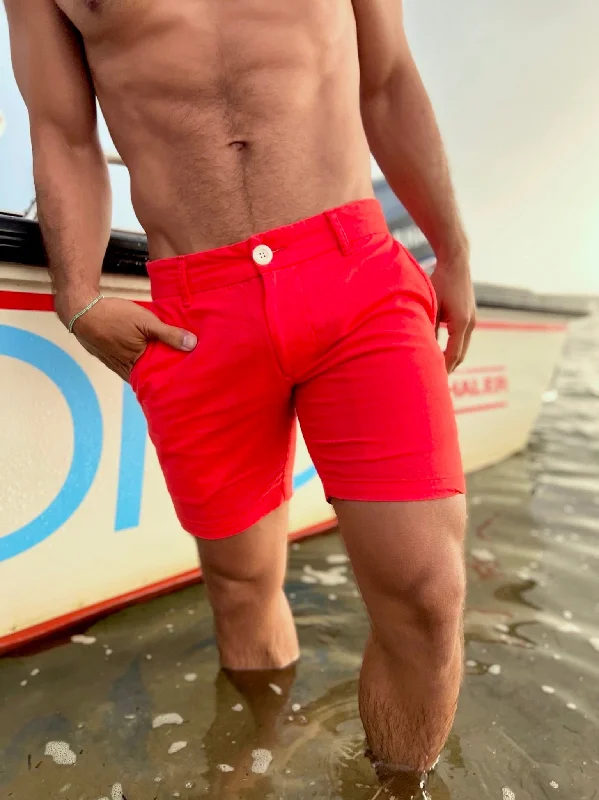 nantucket red linen short Minimalist Men's Casual 