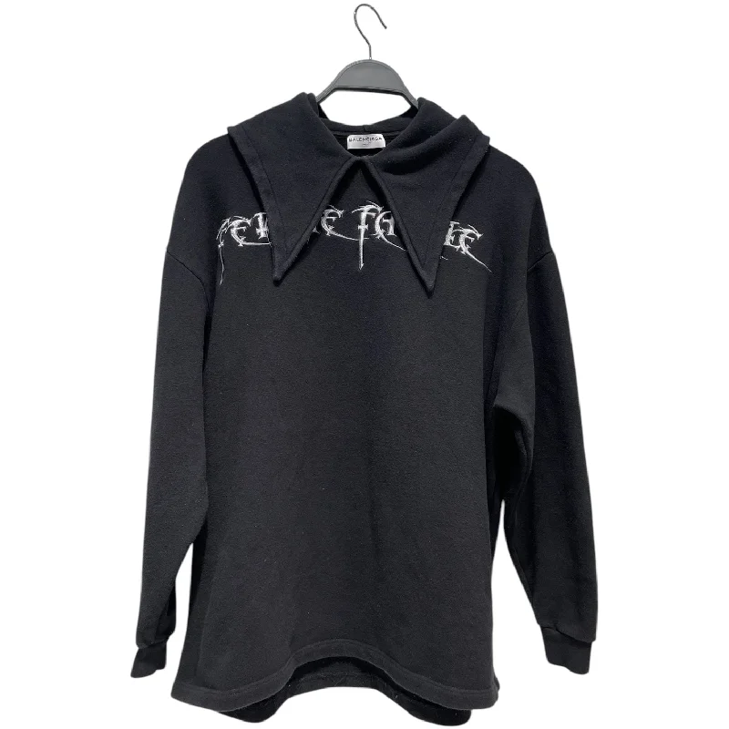 BALENCIAGA/Hoodie/S/Cotton/BLK/ Youthful Men's Pop