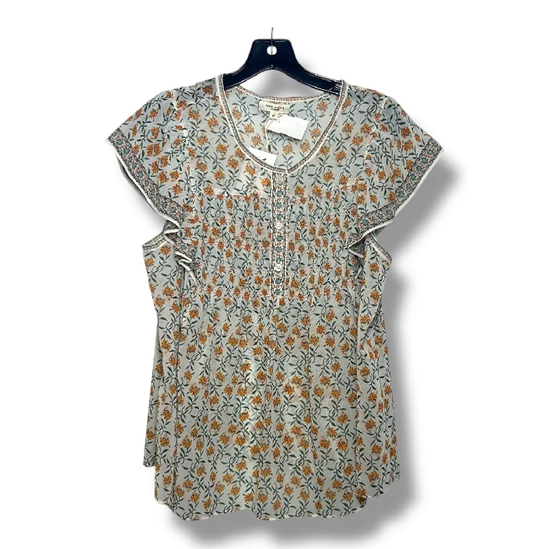 Top Sleeveless By Max Studio In Floral Print, Size: M Classic Men's Pin