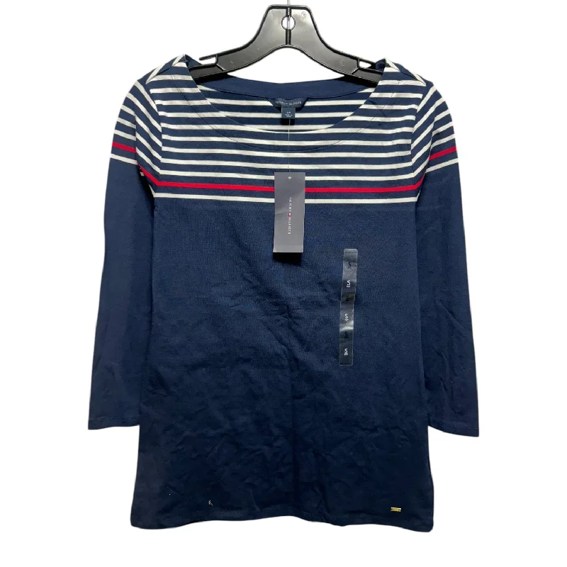 Top Long Sleeve By Tommy Hilfiger In Navy, Size: S Masculine Men's Thick