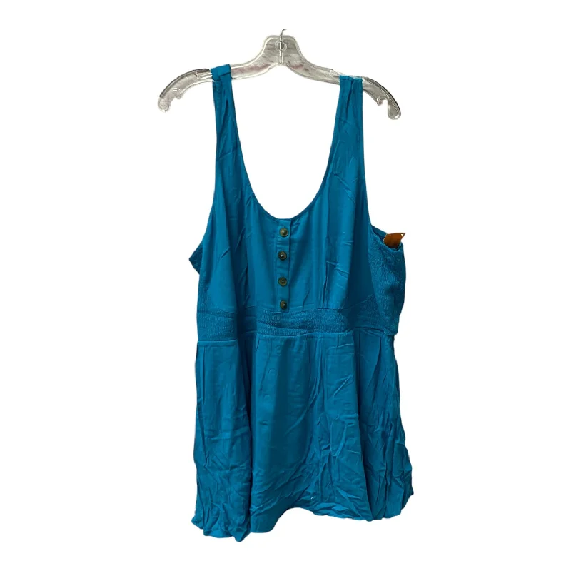Top Sleeveless By Torrid In Blue, Size:3X Rugged Men's Outdoor 
