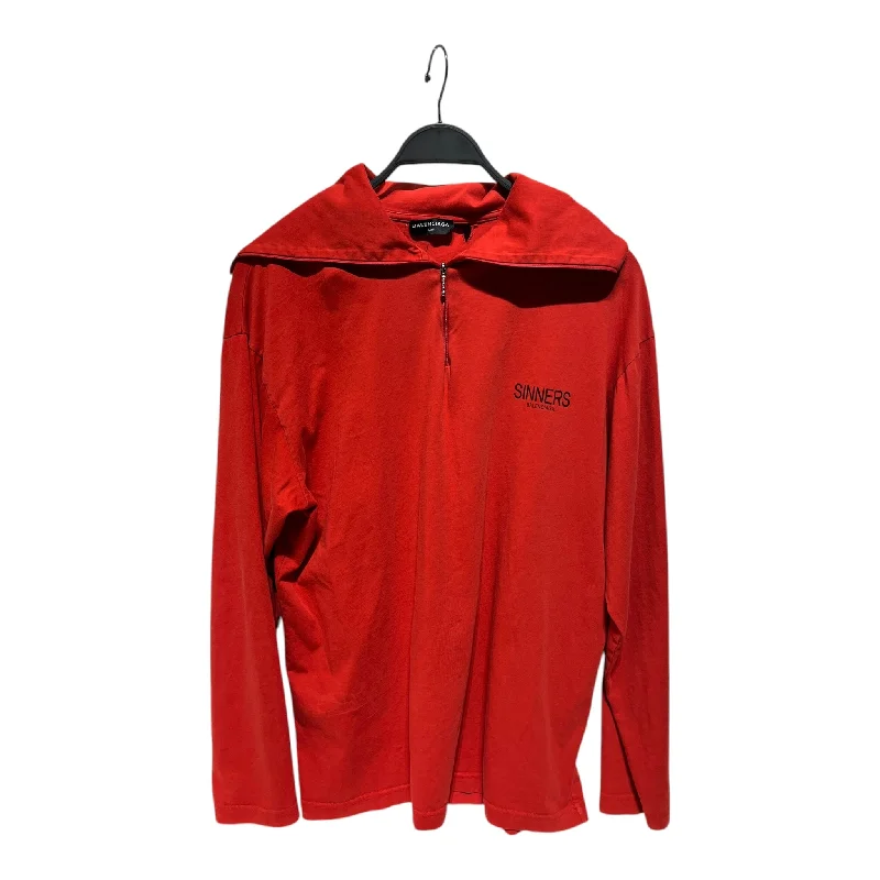 BALENCIAGA/LS T-Shirt/S/Cotton/RED/ Confident Men's High