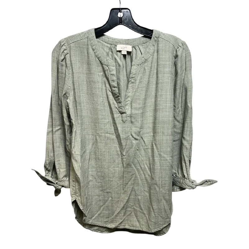 Top Long Sleeve By Loft In Green, Size: Xs Relaxed Men's Australian 