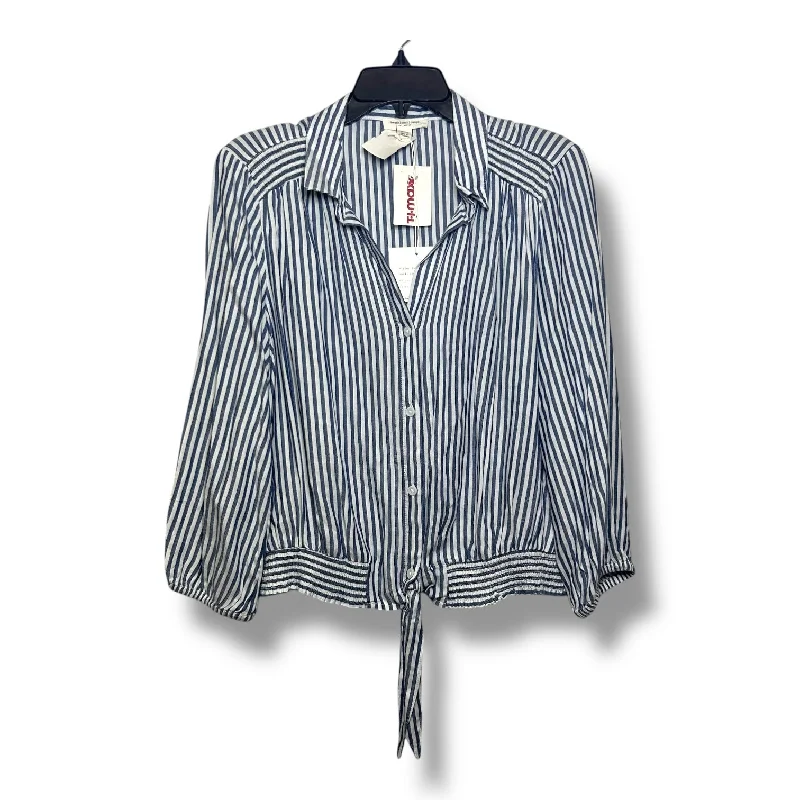 Top Long Sleeve By Beachlunchlounge In Striped Pattern, Size: M Cozy Men's Sherpa