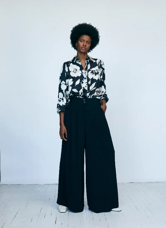 Printed button down blouse Vacation