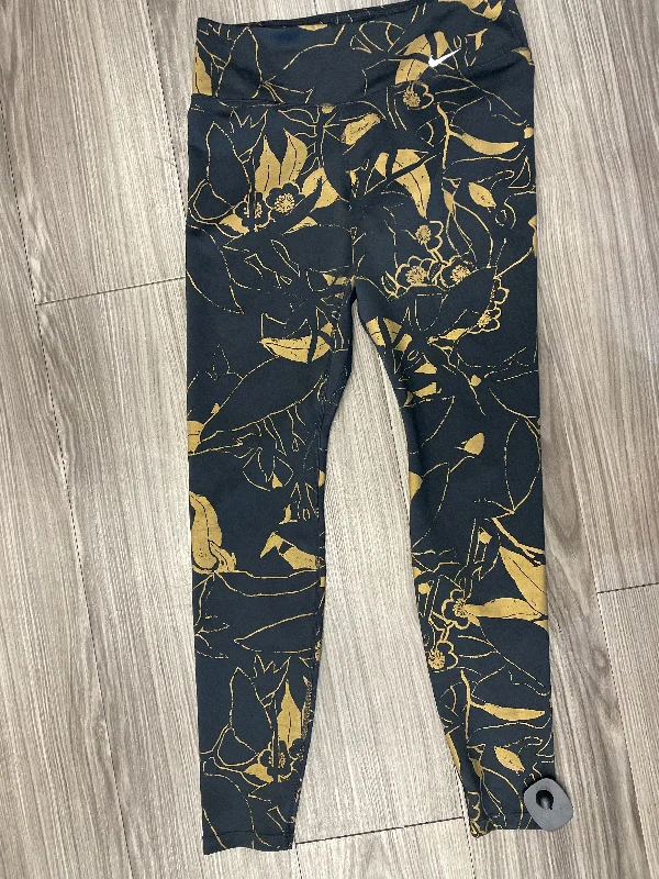 Athletic Leggings By Nike In Black & Gold, Size: M Relaxed Men's Beach