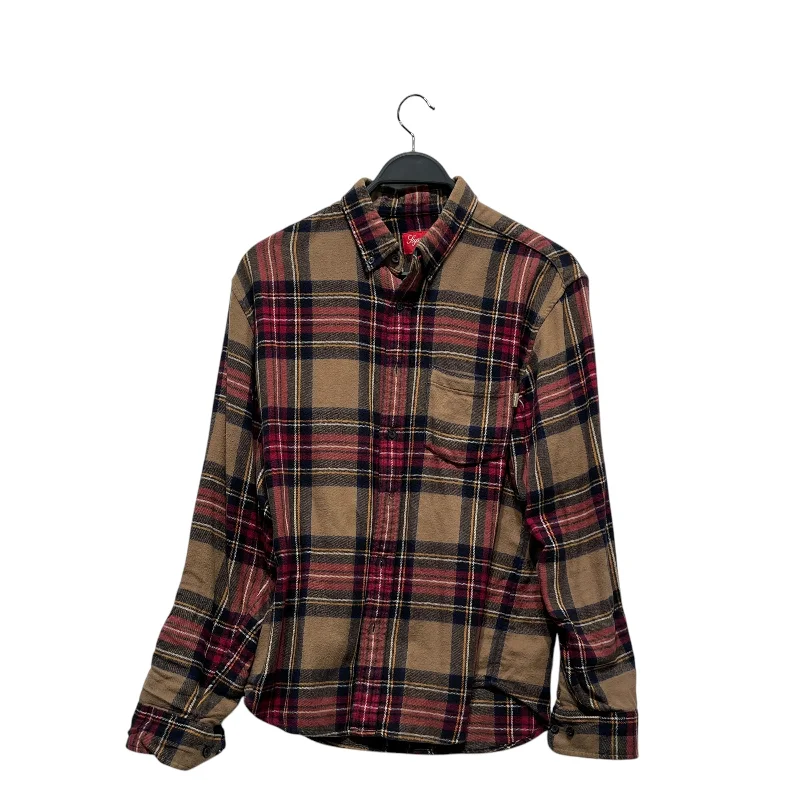 Supreme/LS Shirt/S/Cotton/BRW/Plaid/ Unique Men's Upcycled