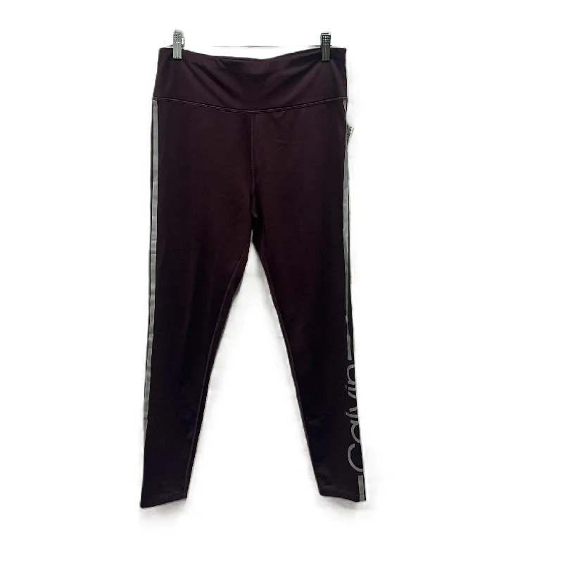 Athletic Leggings By Calvin Klein Performance In Purple, Size: L Cozy Men's Winter