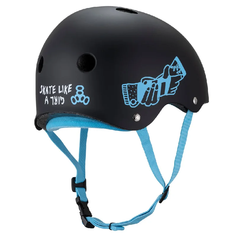 Triple 8 Certified Sweatsaver Skateboard Helmet - Sk8 like a Girl Refined Men's Classic 