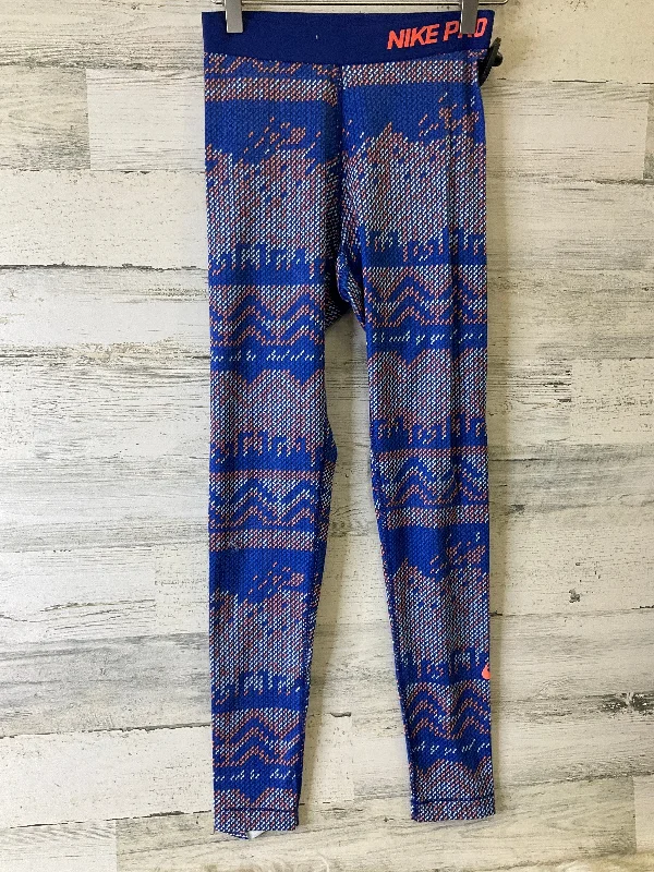 Athletic Leggings By Nike In Blue, Size: S Laid