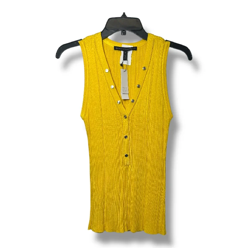Top Sleeveless By White House Black Market In Yellow, Size: M Modern Men's 