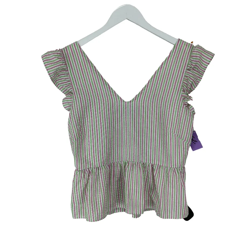 Striped Pattern Top Short Sleeve Draper James, Size S Tough Men's Tactical