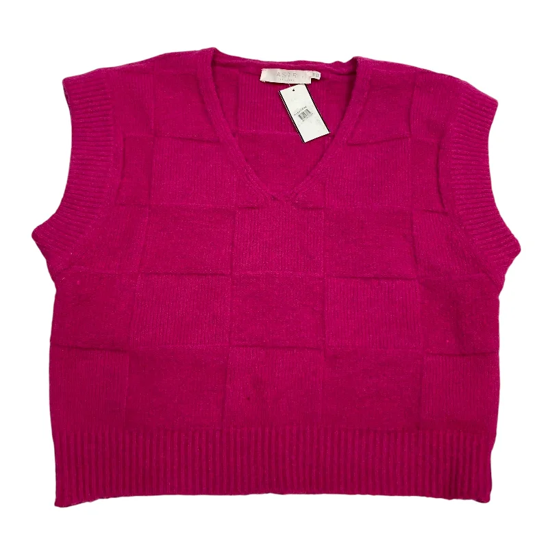 Vest Sweater By Astr The Label In Pink, Size: M