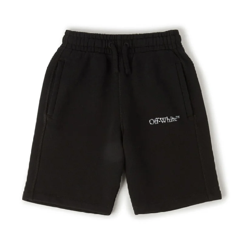 Black Logo Shorts Relaxed Men's Beach