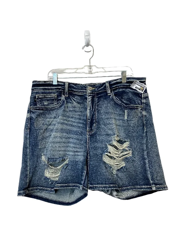 Blue Denim Shorts Judy Blue, Size 2x Sleek Men's Metallic